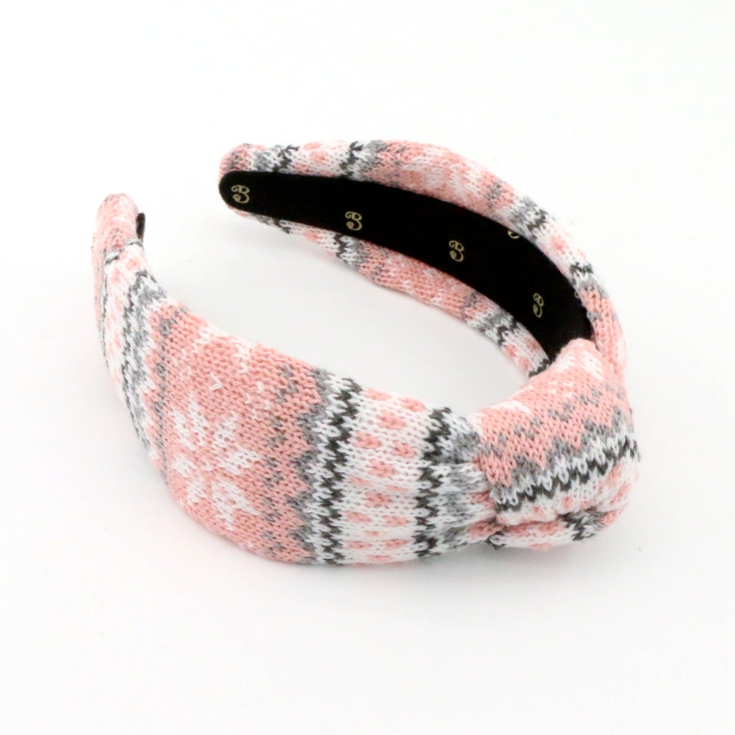 The Nordic Pink FairIsle Sweater Topknot