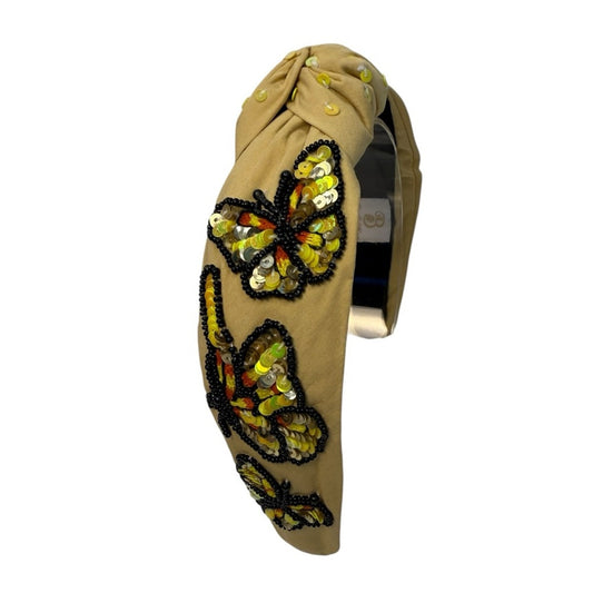 The Monarch Butterfly Beaded Headband