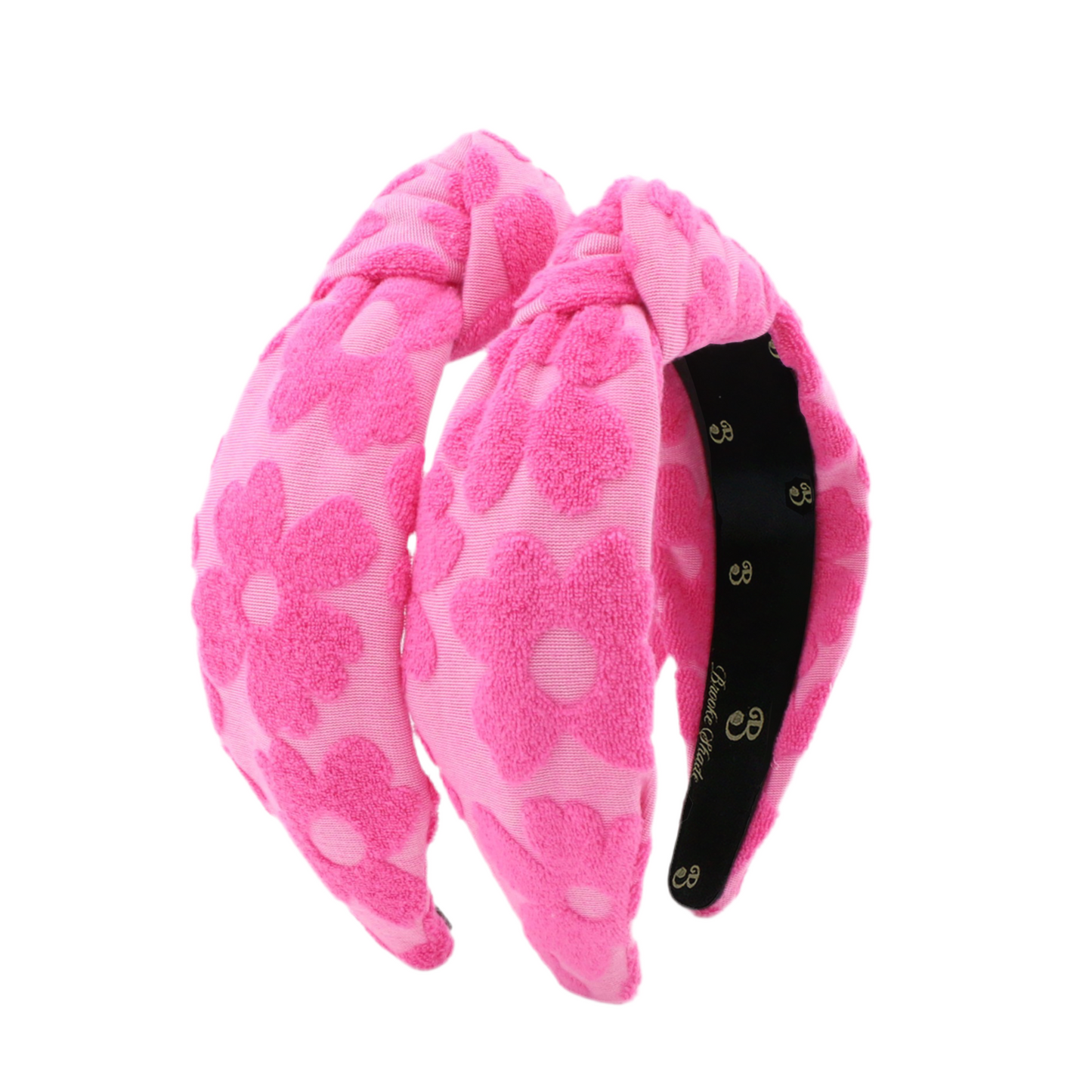 The Hot Pink Flower Terry High Top Knot