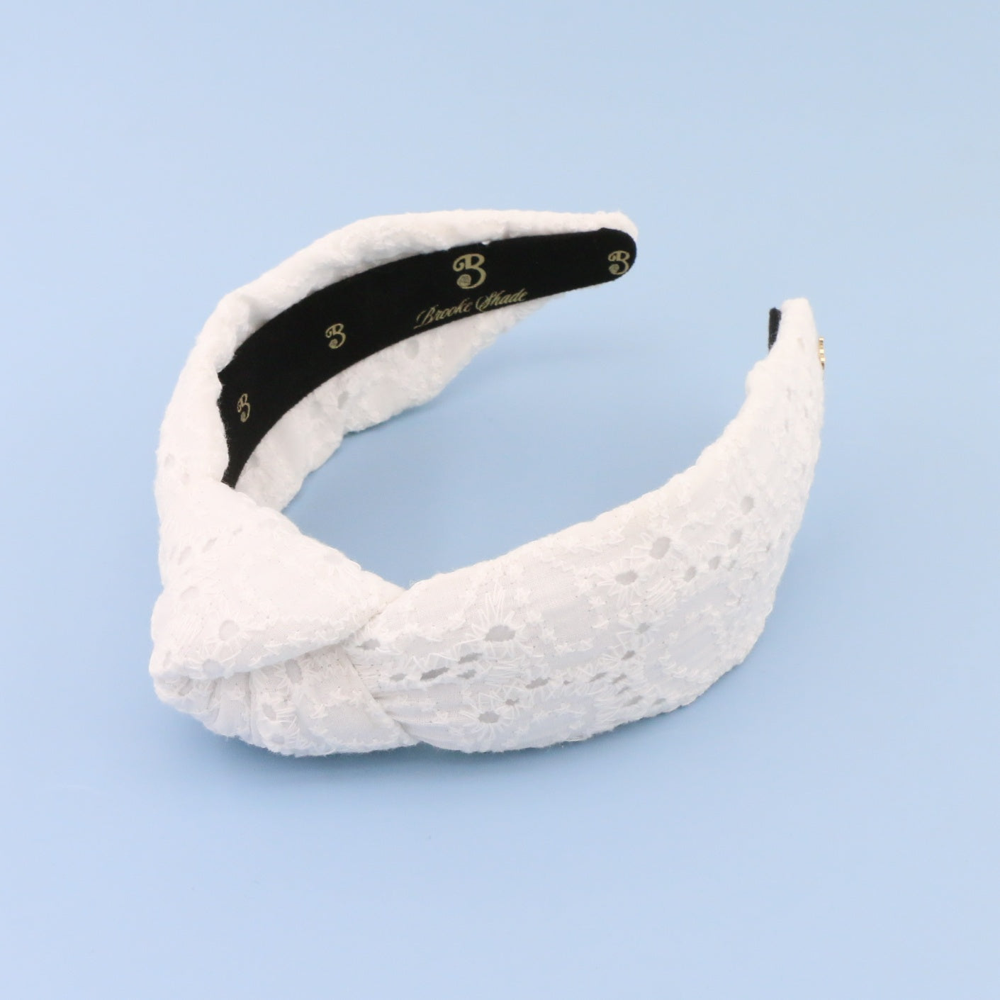 The White Flower Eyelet Topknot Headband