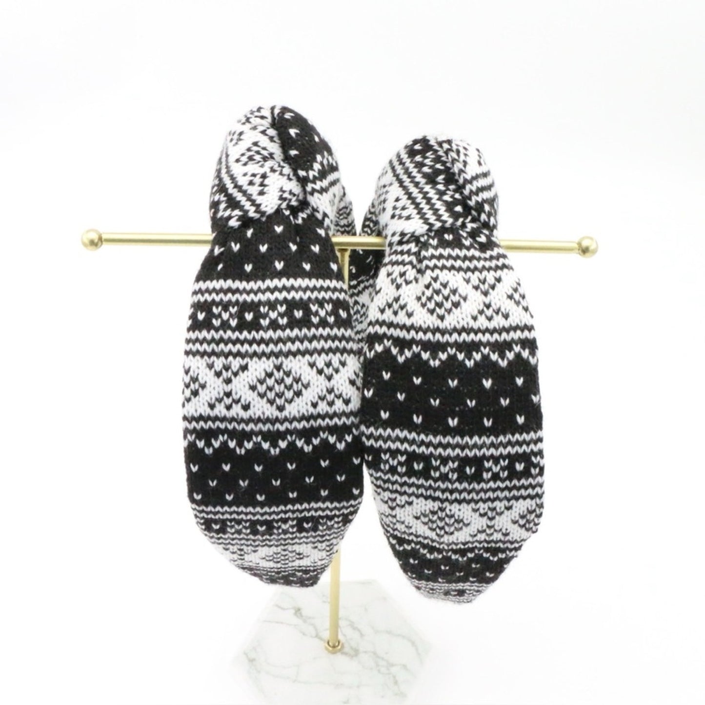 The Winter Black FairIsle Sweater Topknots