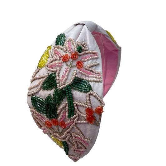 The Lily Flowers in the Garden Beaded Headband