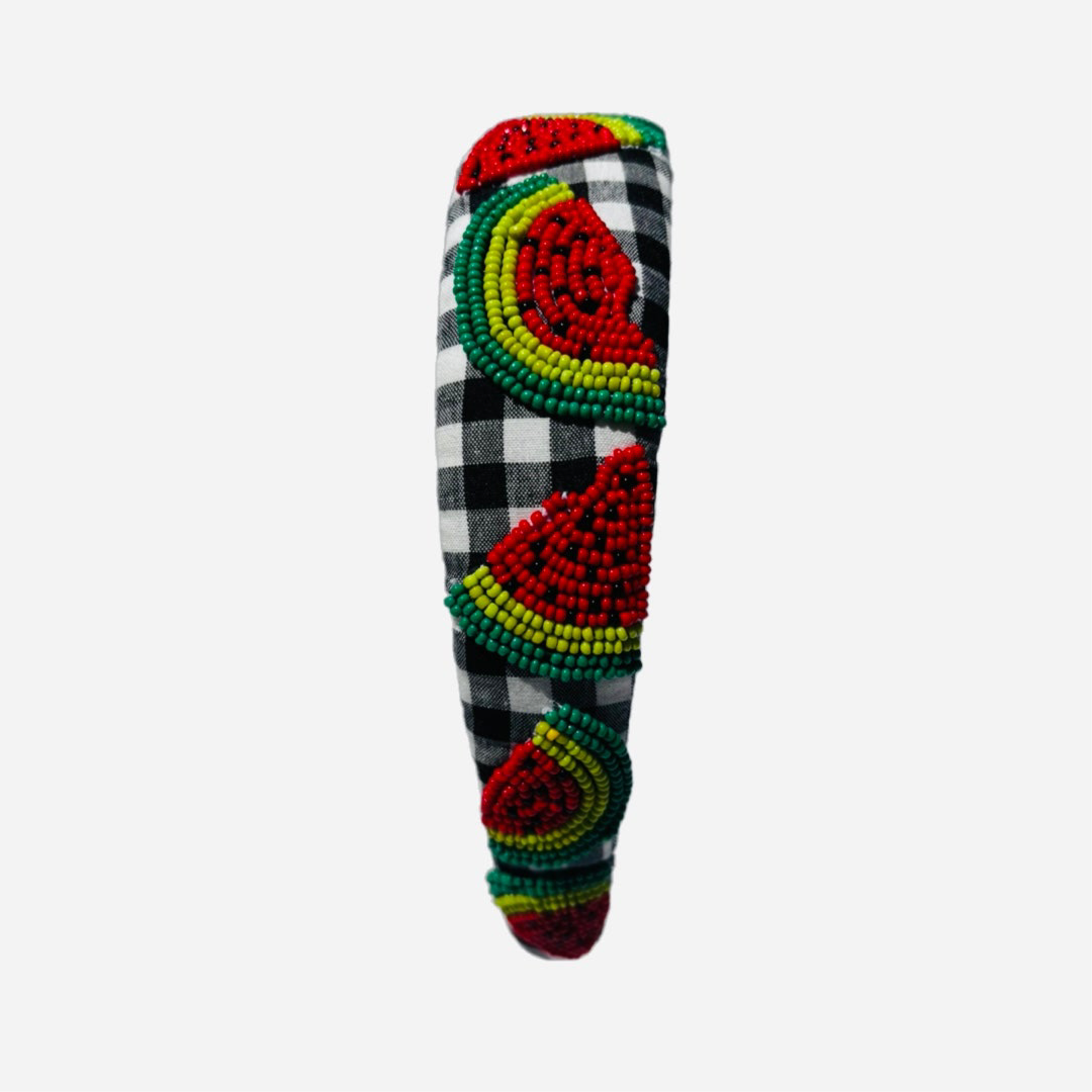 The Slice of Summer Watermelon Beaded Headband