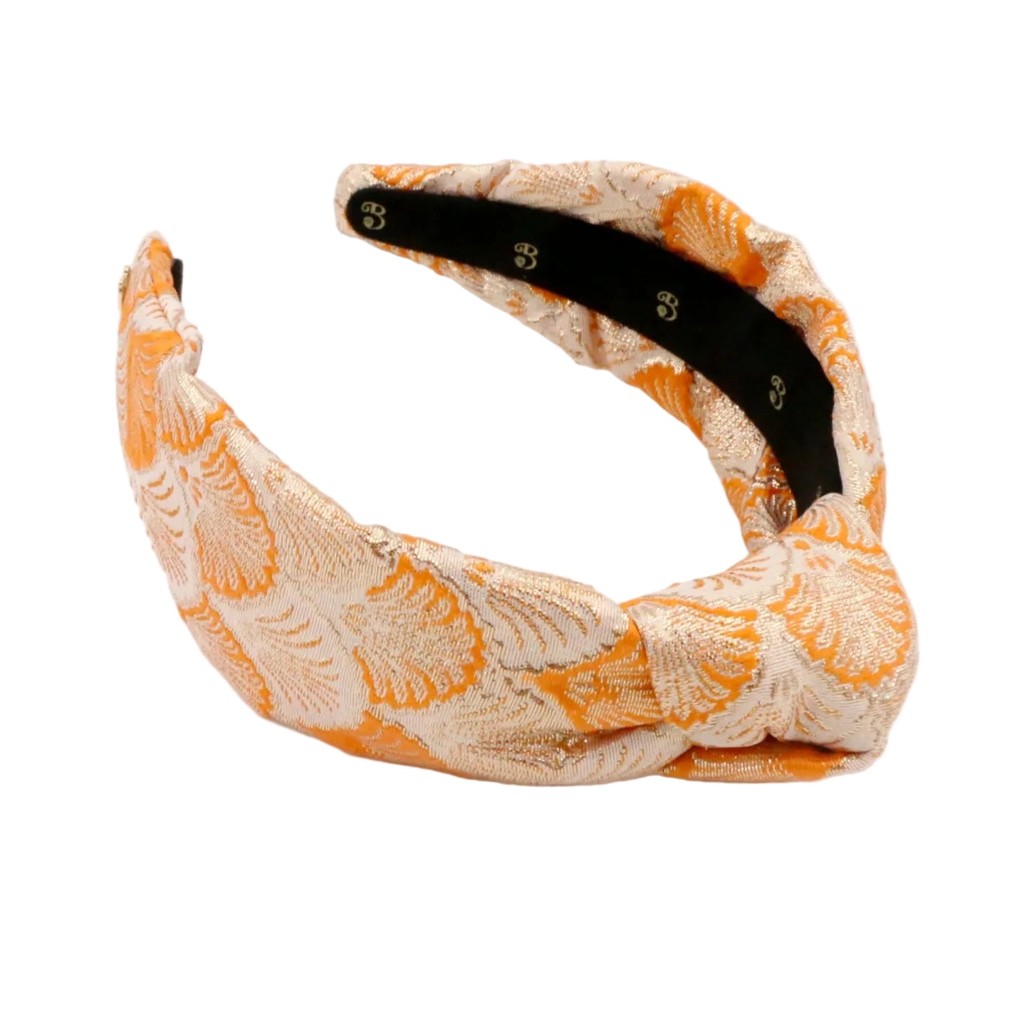 Orange Seashell Brocade Headband