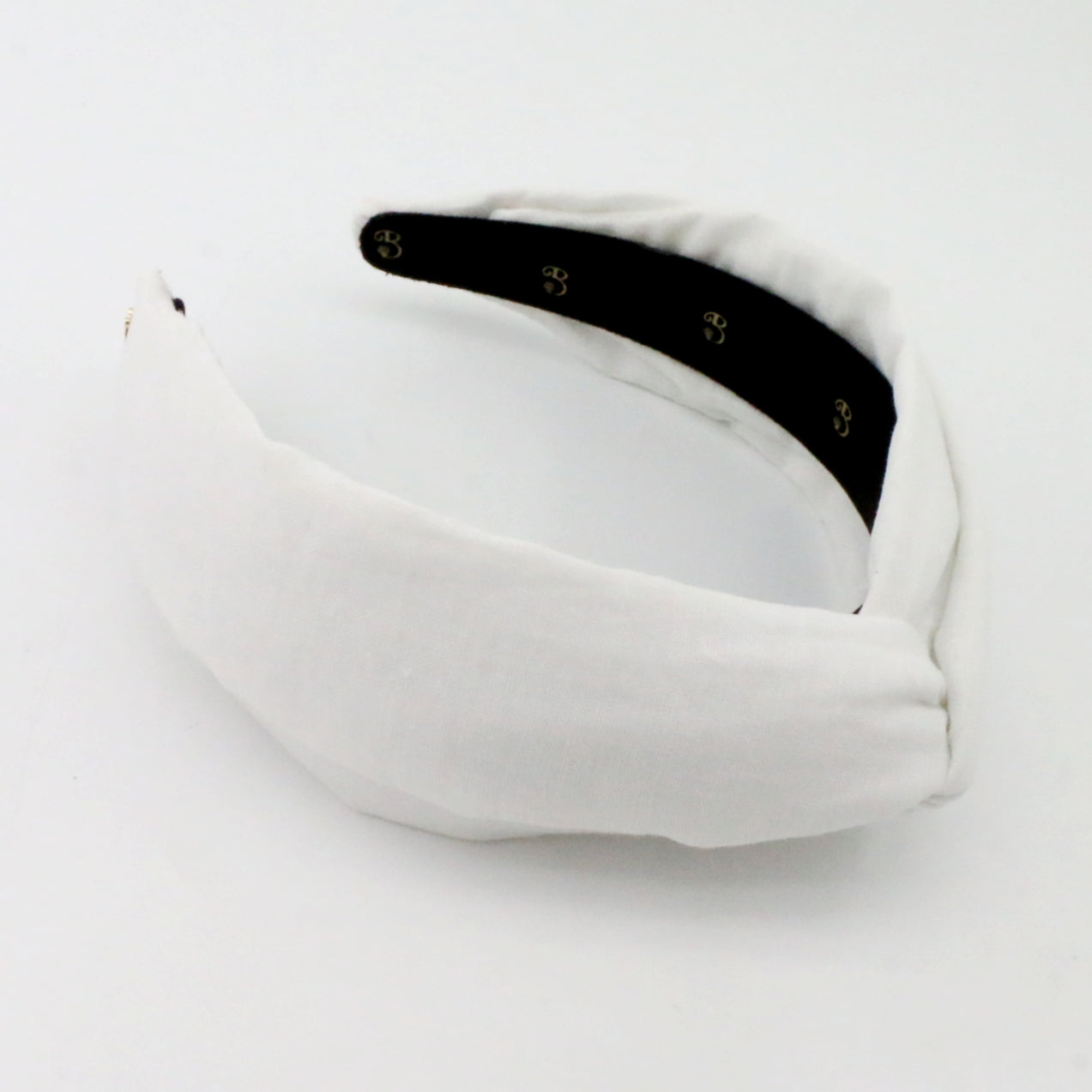 White Linen Twist-knot Headband