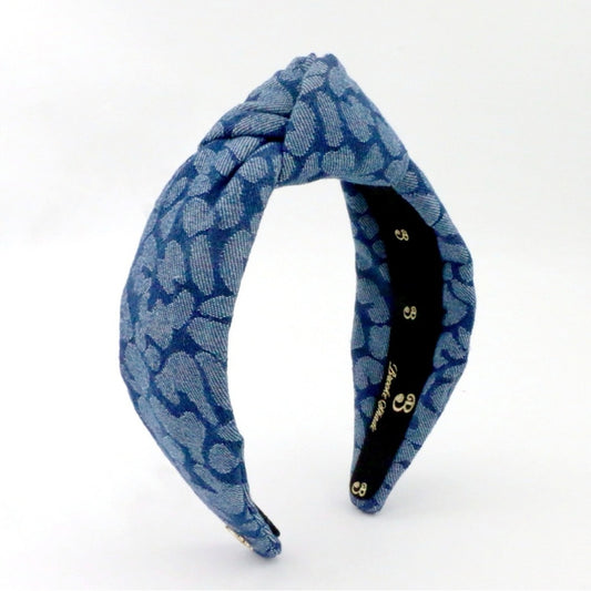 The Denim Blue Leopard Topknot