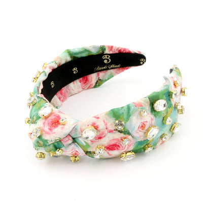 The Monet Inspired Roses Rhinestone Topknot