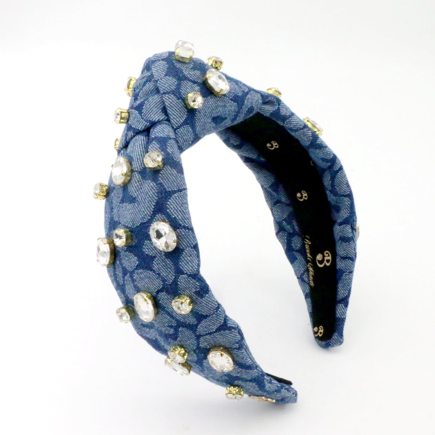 The Denim Blue Leopard Glam Topknot