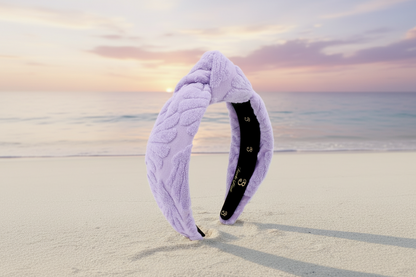 The Lavender Bay Scallop Seashell Terry Cloth Headband