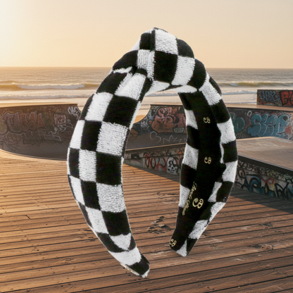 The Classic Checkered Terry Headband