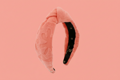 The Ocean Coral Terry Cloth Topknot