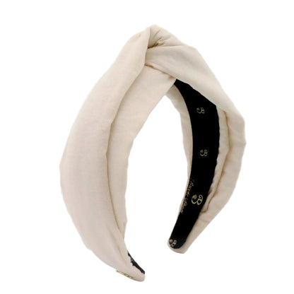Oatmeal Linen Twist-knot Headband
