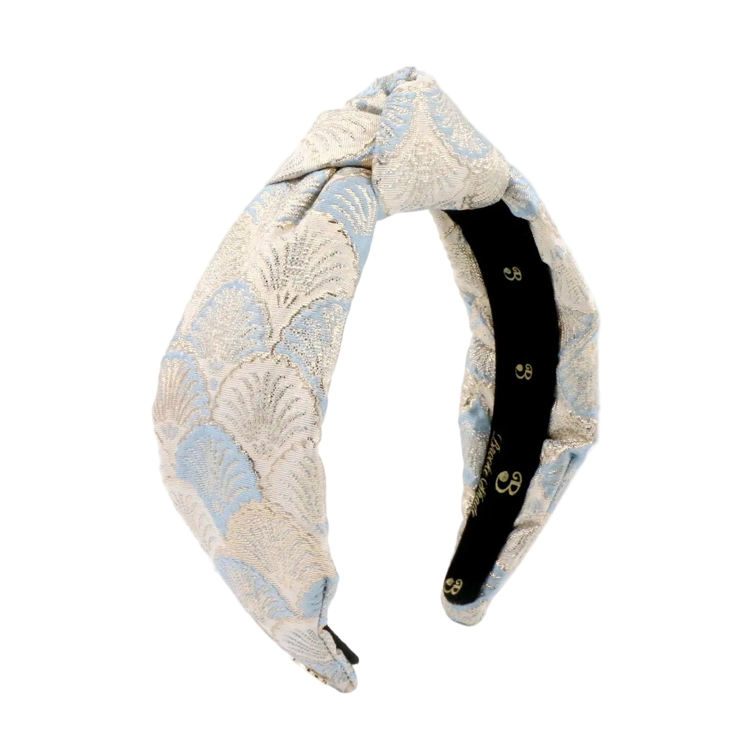 The Royal Baby Blue Shell Brocade Topknot