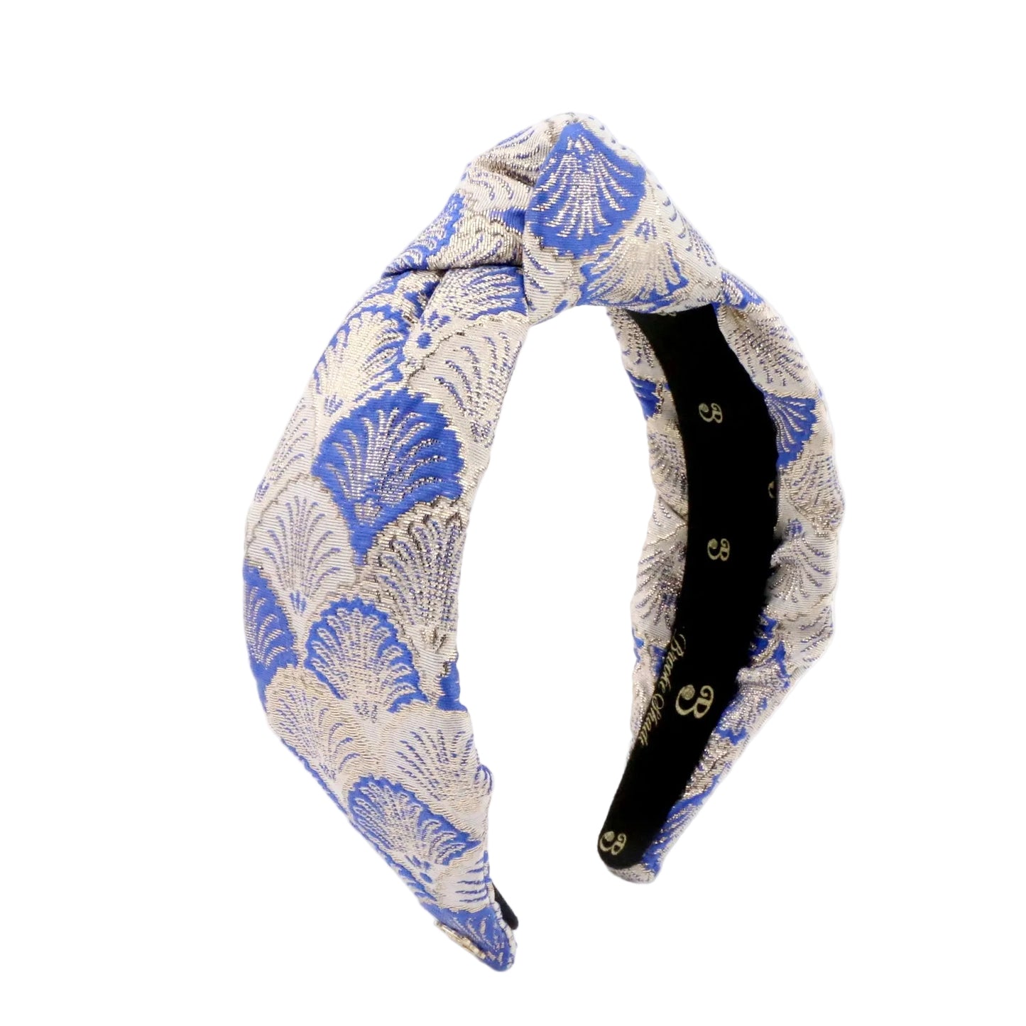 The Royal Blue Shell Brocade Topknot
