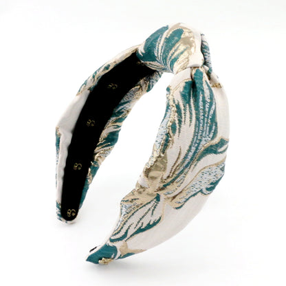 The Teal Hibiscus Brocade