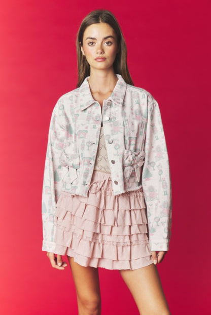 The Pink & Mint Nutcracker Denim Jacket