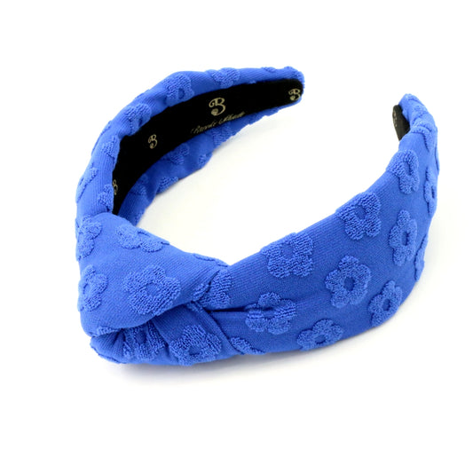 Le Bleu Fleur Terry Cloth Topknot