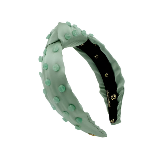 Luxury Brooke Shade 100% Silk & Jade Topknot Headband