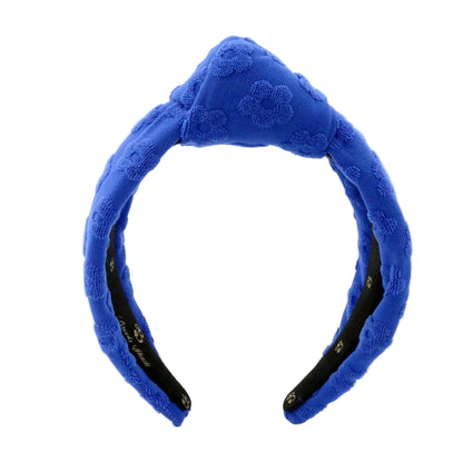 Le Bleu Fleur Terry Cloth Topknot