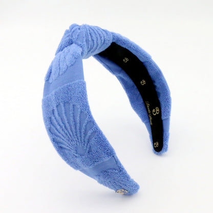 The Azure Seashell Terry Cloth Headband