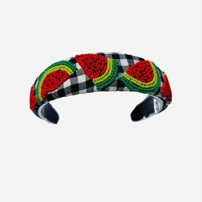 The Slice of Summer Watermelon Beaded Headband