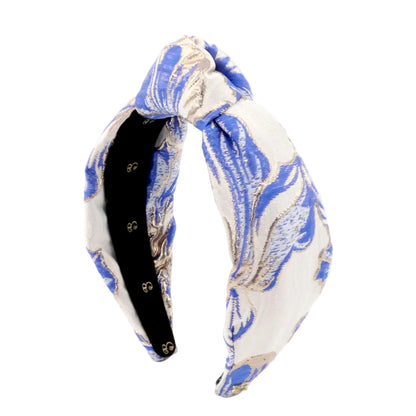 The Royal Blue Hibiscus Brocade