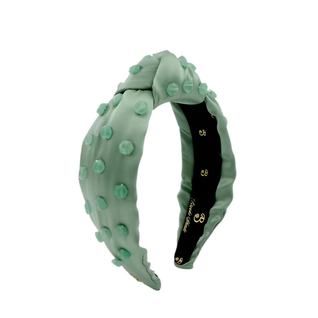 Luxury Brooke Shade 100% Silk & Jade Topknot Headband