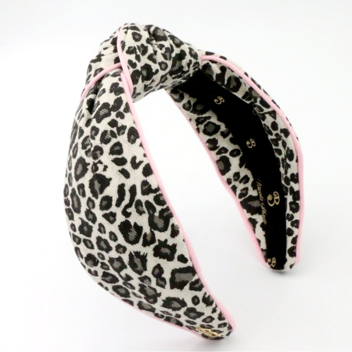 The Cheetah Denim with Light Pink Piping Topknot