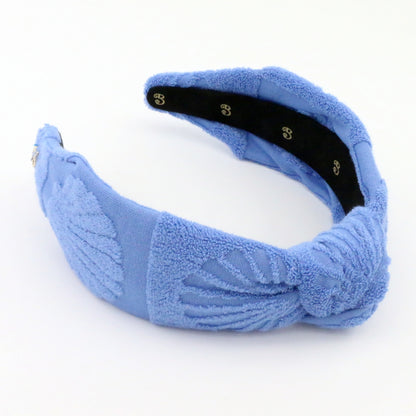 The Azure Seashell Terry Cloth Headband