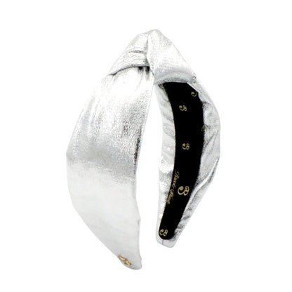 The Metallic New Years Silver Topknot Headband