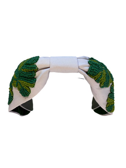 The Monstera Leaf Beaded Headband