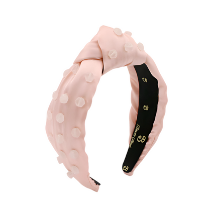 LUXURY 100% Silk & Rose Quarts Faceted Headband