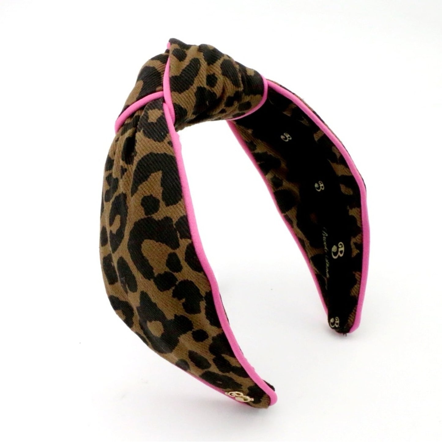 The Leopard Denim with Hot Pink Piping Topknot