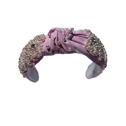 NEW The Pink Bow Pearled Crystal Headband