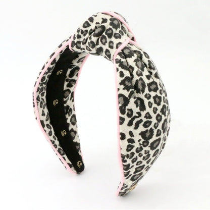 The Cheetah Denim with Light Pink Piping Topknot