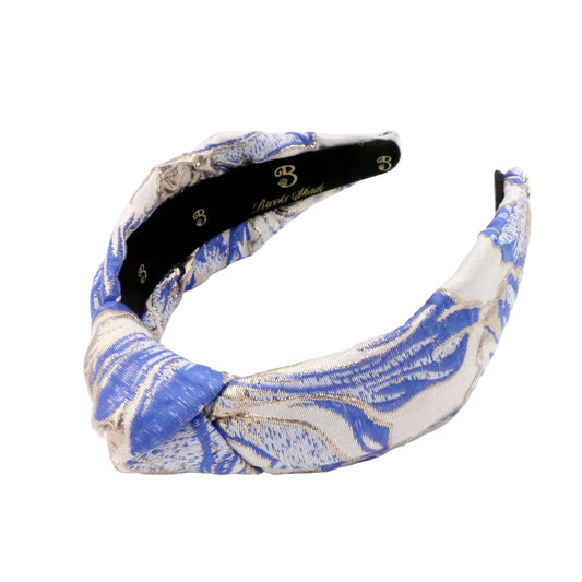 The Royal Blue Hibiscus Brocade