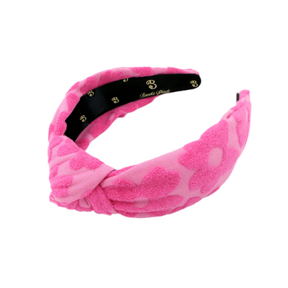 The Hot Pink Flower Terry Headband Lowknot