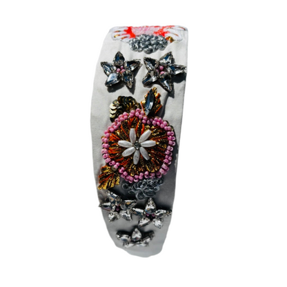 NEW The Tropics Flower Crystal & Beaded Headband