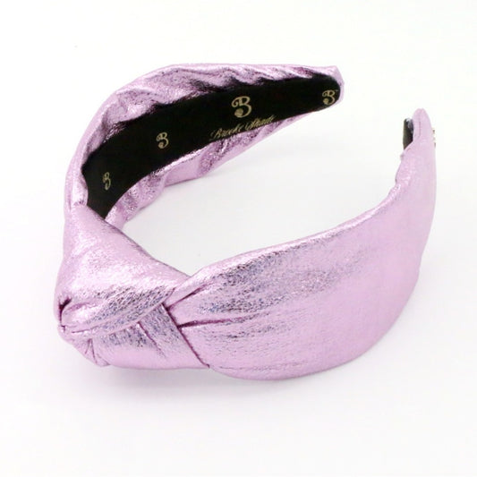 The Metallic Pink Topknot Headband