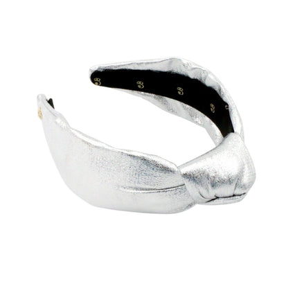 The Metallic New Years Silver Topknot Headband