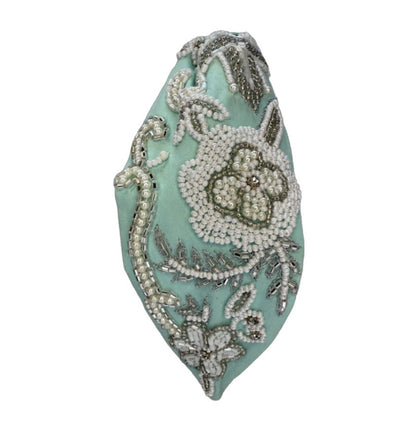 The Moonlight Mint Flower Beaded Headband