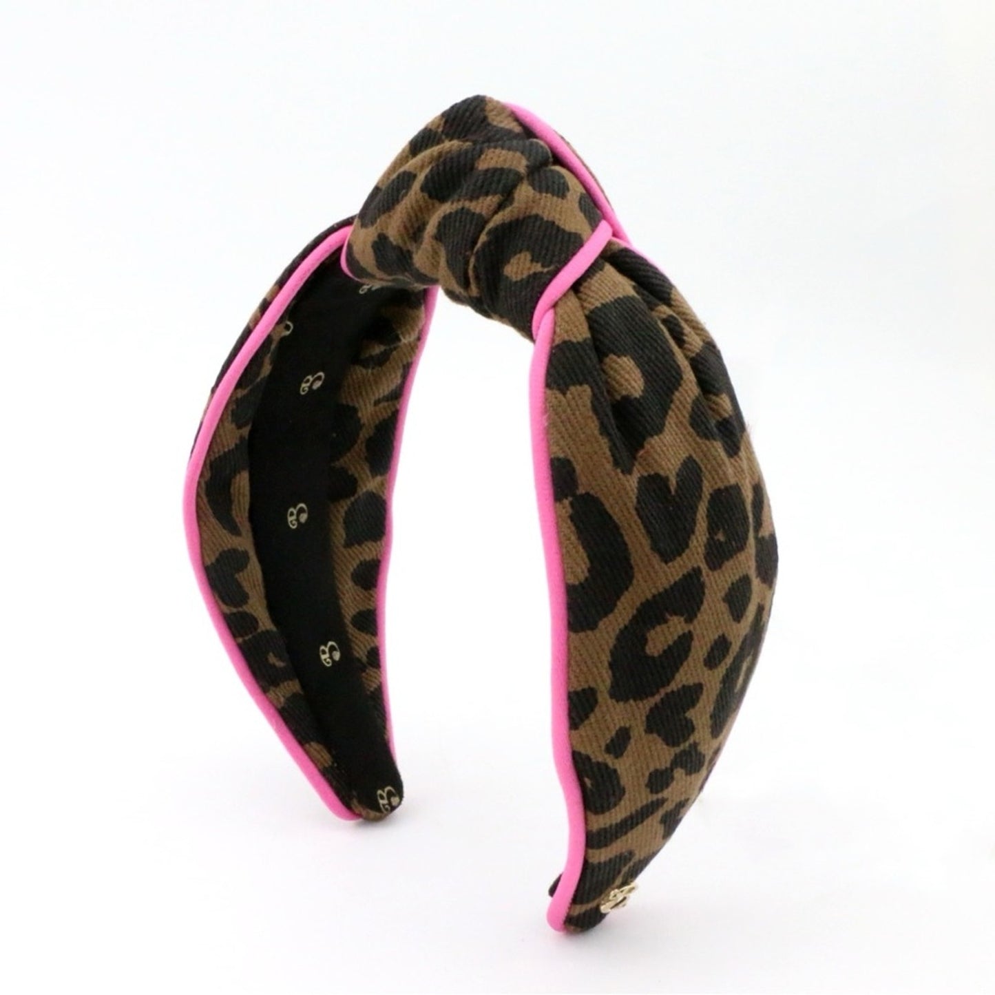 The Leopard Denim with Hot Pink Piping Topknot