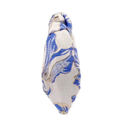 The Royal Blue Hibiscus Brocade