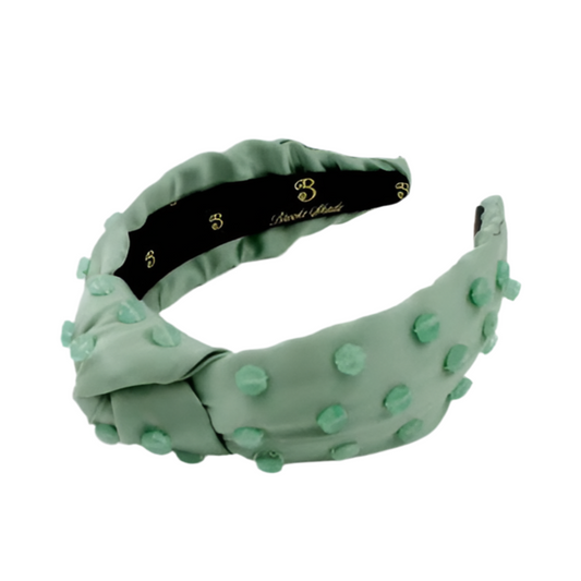 Luxury Brooke Shade 100% Silk & Jade Topknot Headband