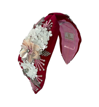 NEW The Pink Iridescent 3D Flower Beaded Headband