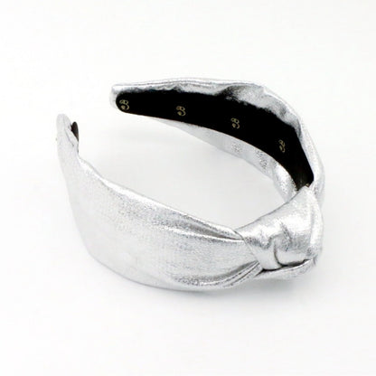 The Metallic Silver Low Knot