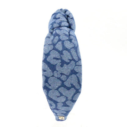 The Denim Blue Leopard Topknot
