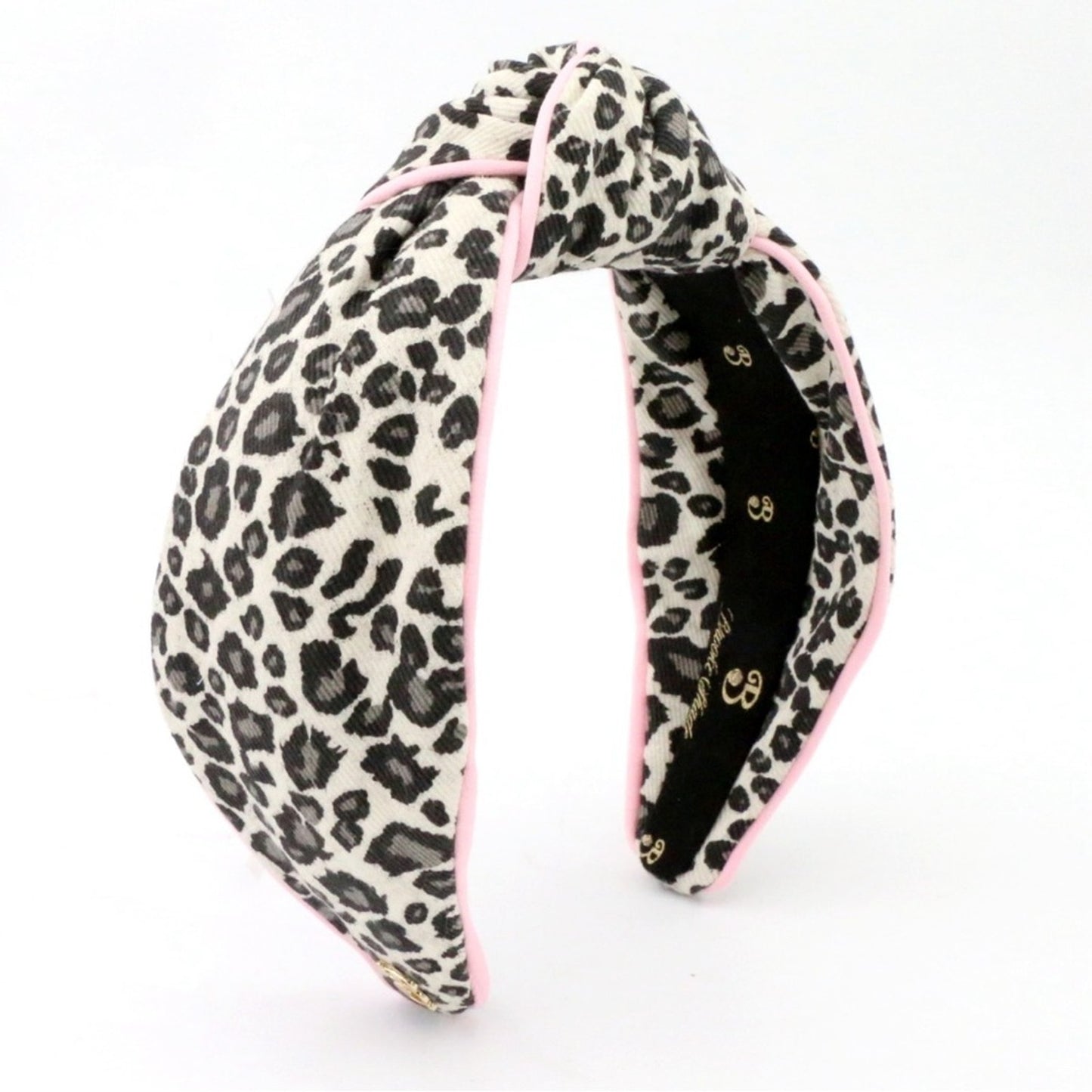 The Cheetah Denim with Light Pink Piping Topknot