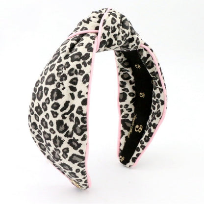 The Cheetah Denim with Light Pink Piping Topknot