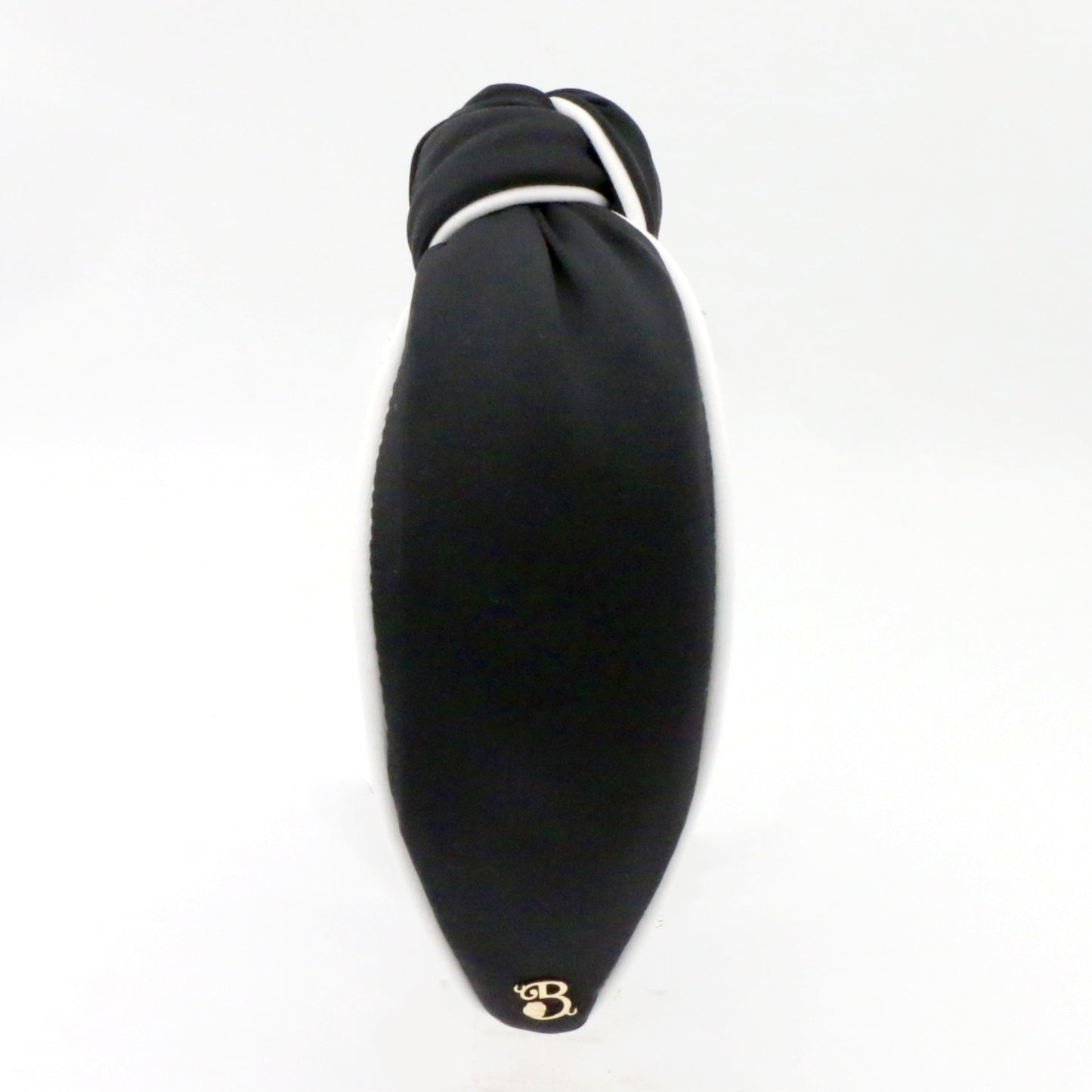 The Black & White Piping Topknot Headband